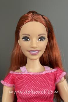 Mattel - Barbie - Made to Move - Yoga - Curvy (Orange Pants) - Doll